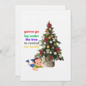 Gonna Go Lay Under The Tree to Remind My Family Kaart (Voorkant / Achterkant)