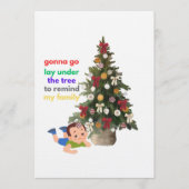 Gonna Go Lay Under The Tree to Remind My Family Kaart (Voorkant)