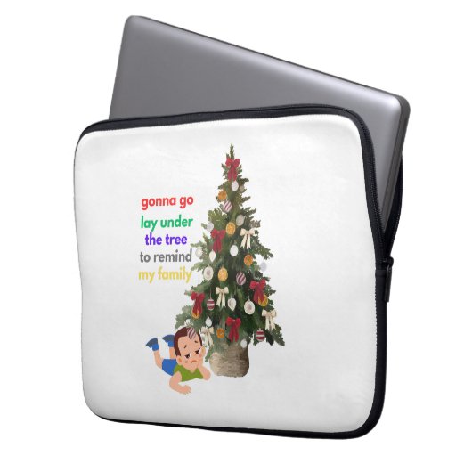 Gonna Go Lay Under The Tree to Remind My Family Laptop Sleeve (Voorkant Links)