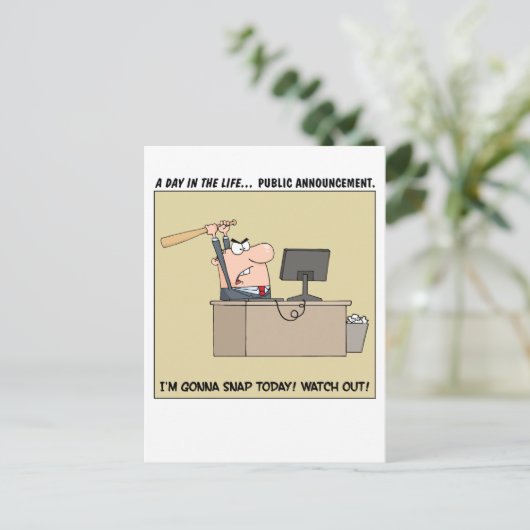 Gonna Snap (Angry Worker) Briefkaart (Staand voorkant)