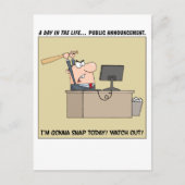 Gonna Snap (Angry Worker) Briefkaart (Voorkant)