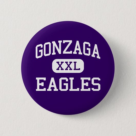 Gonzaga - Eagles - College - Washington Ronde Button 5,7 Cm (Voorkant)