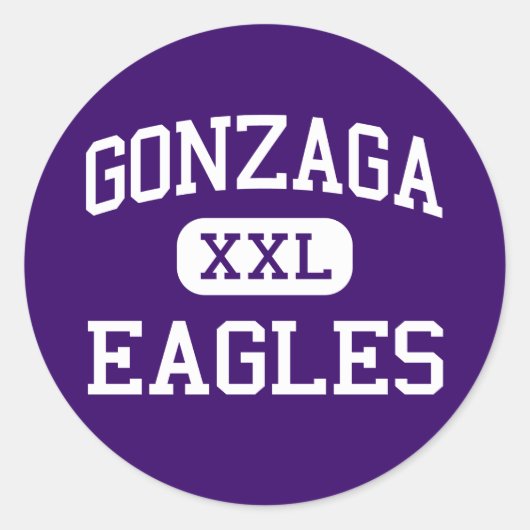 Gonzaga - Eagles - College - Washington Ronde Sticker (Voorkant)