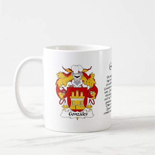 Gonzales Family Crest cup Koffiemok (Links)