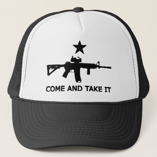 Gonzales Flag AR15 "Kom en neem het mee" Trucker Pet (Voorkant)