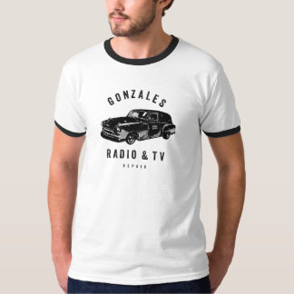 Gonzales Radio & TV Reparatie Mannen Ringer T-shir T-shirt