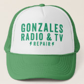 Gonzales Radio & TV Reparatie Trucker Hat Trucker Pet (Voorkant)