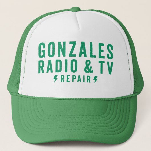 Gonzales Radio & TV Reparatie Trucker Hat Trucker Pet (Voorkant)