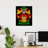 Gonzalez Coat of Arms Heraldic Print (Thuiskantoor)