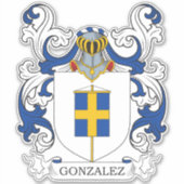 Gonzalez Family Crest Sticker (Voorkant)