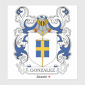 Gonzalez Family Crest Sticker (Vel)