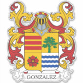 Gonzalez Family Crest Sticker (Voorkant)