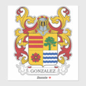 Gonzalez Family Crest Sticker (Vel)