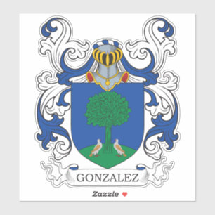 Gonzalez Family Crest Sticker