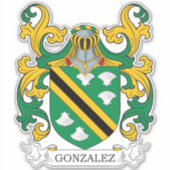 Gonzalez Family Crest Sticker (Voorkant)