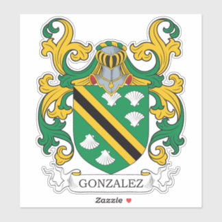 Gonzalez Family Crest Sticker