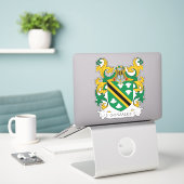 Gonzalez Family Crest Sticker (Laptop op bureau)