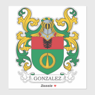 Gonzalez Family Crest Sticker