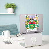 Gonzalez Family Crest Sticker (Laptop op bureau)
