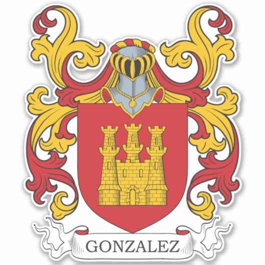 Gonzalez Family Crest Sticker (Voorkant)