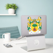 Gonzalez Family Crest Sticker (Laptop op bureau)