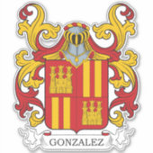 Gonzalez Family Crest Sticker (Voorkant)