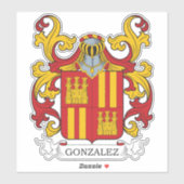 Gonzalez Family Crest Sticker (Vel)