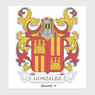 Gonzalez Family Crest Sticker