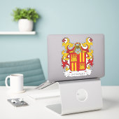 Gonzalez Family Crest Sticker (Laptop op bureau)