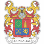 Gonzalez Family Crest Sticker (Voorkant)