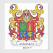 Gonzalez Family Crest Sticker (Vel)