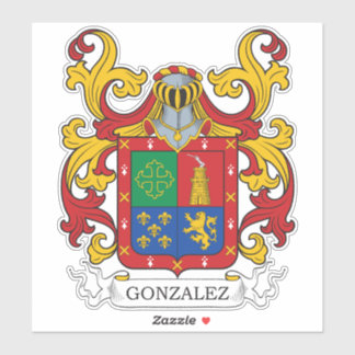 Gonzalez Family Crest Sticker