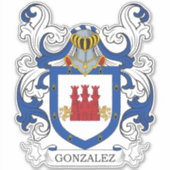 Gonzalez Family Crest Sticker (Voorkant)