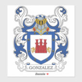 Gonzalez Family Crest Sticker (Vel)