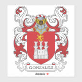 Gonzalez Family Crest Sticker (Vel)