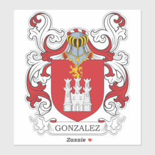 Gonzalez Family Crest Sticker