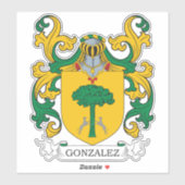 Gonzalez Family Crest Sticker (Vel)