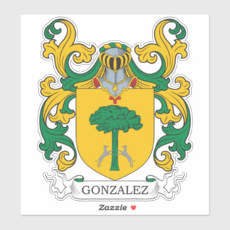 Gonzalez Family Crest Sticker