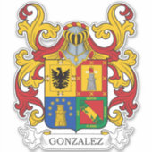 Gonzalez Family Crest Sticker (Voorkant)
