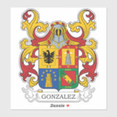 Gonzalez Family Crest Sticker (Vel)