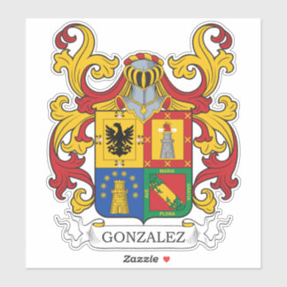Gonzalez Family Crest Sticker