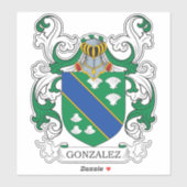 Gonzalez Family Crest Sticker (Vel)
