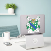Gonzalez Family Crest Sticker (Laptop op bureau)