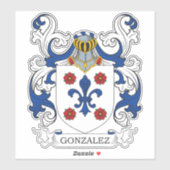 Gonzalez Family Crest Sticker (Vel)