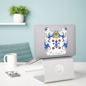 Gonzalez Family Crest Sticker (Laptop op bureau)