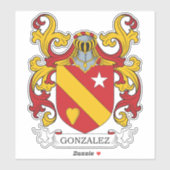 Gonzalez Family Crest Sticker (Vel)