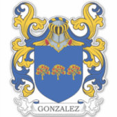 Gonzalez Family Crest Sticker (Voorkant)