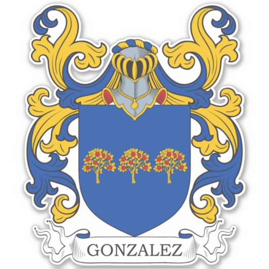 Gonzalez Family Crest Sticker (Voorkant)