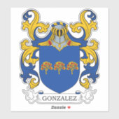 Gonzalez Family Crest Sticker (Vel)