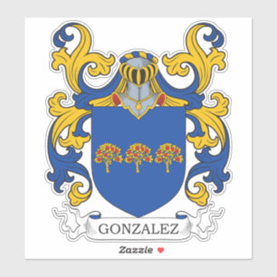 Gonzalez Family Crest Sticker